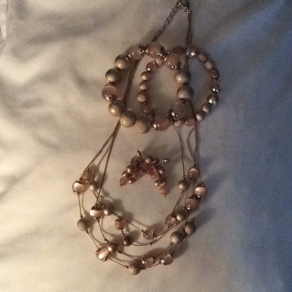 Coldwater Creek gold bead 3 piece set